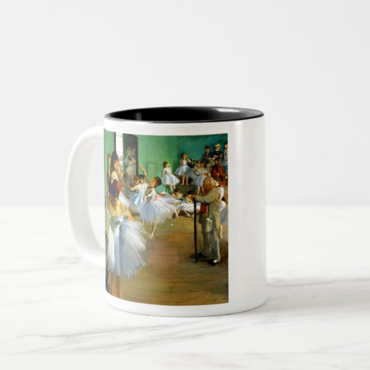Edgar Degas-Tanzklasse Zweifarbige Tasse (Vorderseite Links)