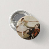 Edgar Degas. Tanzstunde. Vintage-Impressionismus Button (Vorne & Hinten)
