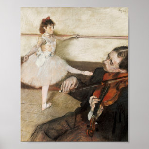 Edgar Degas. Tanzstunde. Vintage-Impressionismus Poster