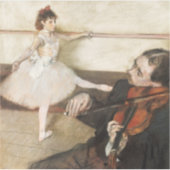 Edgar Degas. Tanzunterricht. Vintager Impressionis Aufkleber (Vorderseite)