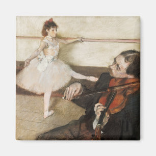Edgar Degas Tanzunterricht. Vintager Impressionism Magnet