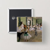 Edgar Degas - The Dance Class Button (Vorne & Hinten)