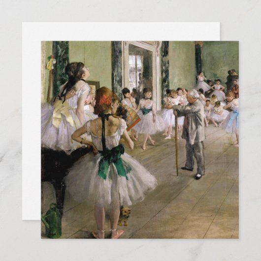 Edgar Degas - The Dance Class Dankeskarte (Vorne/Hinten)