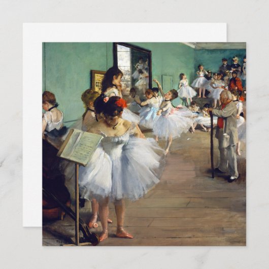 Edgar Degas - The Dance Class Dankeskarte (Vorne/Hinten)
