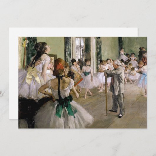 Edgar Degas - The Dance Class Einladung (Vorne/Hinten)