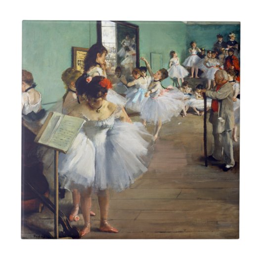 Edgar Degas - The Dance Class Fliese (Vorderseite)