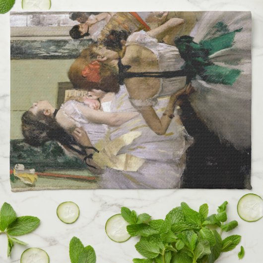 Edgar Degas - The Dance Class Geschirrtuch (Gefaltet)