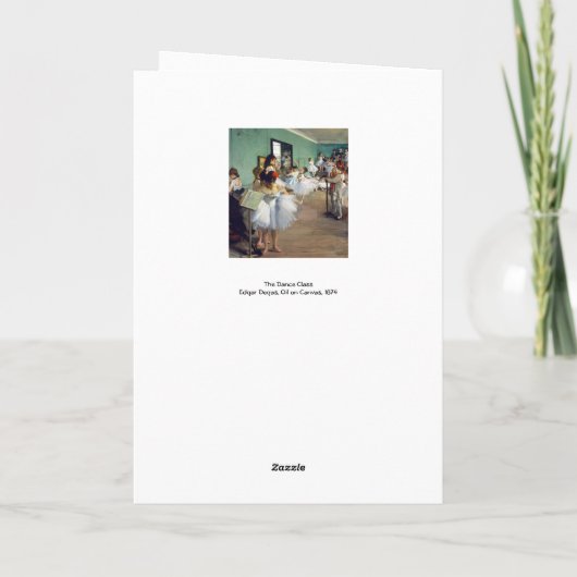 Edgar Degas - The Dance Class Karte (Rückseite)
