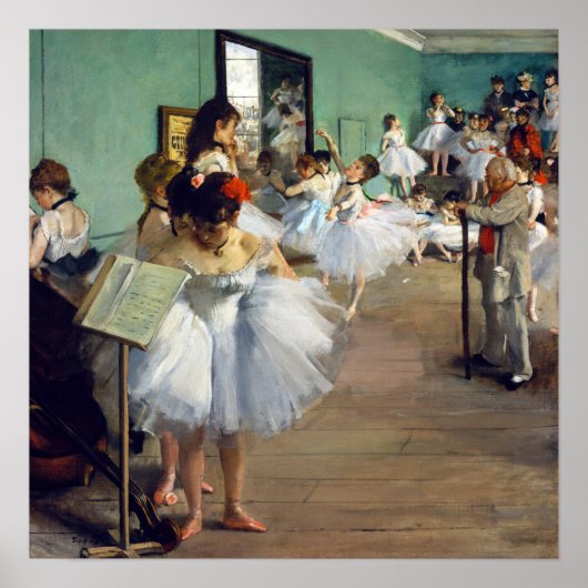 Edgar Degas - The Dance Class Poster (Vorne)