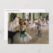 Edgar Degas - The Dance Class Postkarte (Vorne/Hinten)