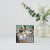 Edgar Degas - The Dance Class - QR Code Quadratische Visitenkarte (Stehend Vorderseite)