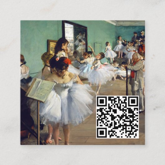 Edgar Degas - The Dance Class - QR Code Quadratische Visitenkarte (Vorderseite)