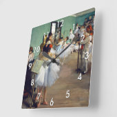 Edgar Degas - The Dance Class Quadratische Wanduhr (Winkel)