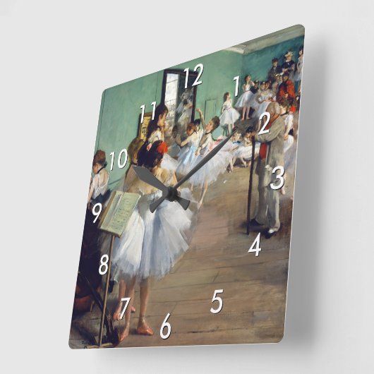 Edgar Degas - The Dance Class Quadratische Wanduhr (Winkel)