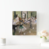 Edgar Degas - The Dance Class Quadratische Wanduhr (Zuhause)