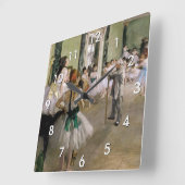 Edgar Degas - The Dance Class Quadratische Wanduhr (Winkel)