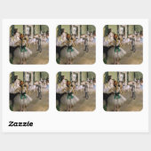 Edgar Degas - The Dance Class Quadratischer Aufkleber (Blatt)