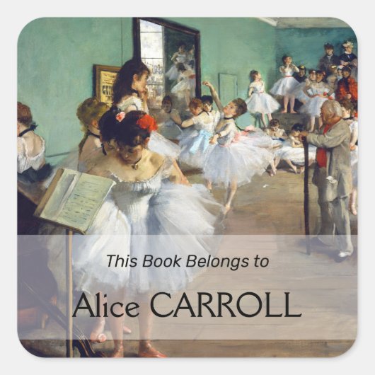 Edgar Degas - The Dance Class Quadratischer Aufkleber (Vorderseite)