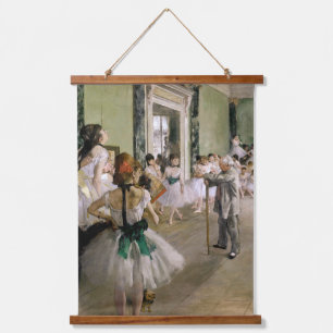 Edgar Degas - The Dance Class Wandteppich Mit Holzrahmen