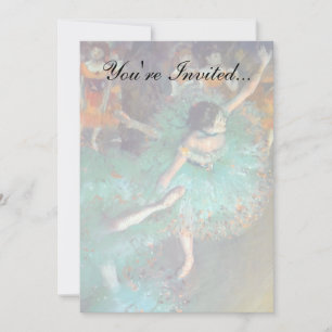 Edgar Degas - The Green Dancers - Ballet Dance Einladung