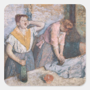 Edgar Degas   The Laundress, c.1884 Quadratischer Aufkleber