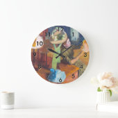 Edgar Degas - The Millinery Shop Große Wanduhr (Zuhause)