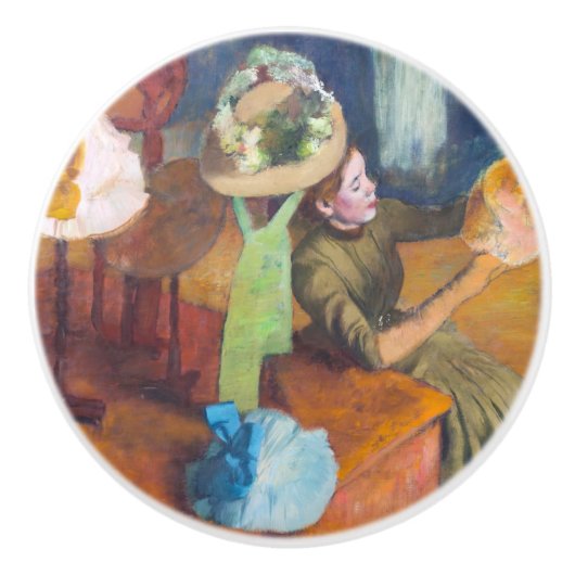 Edgar Degas - The Millinery Shop Keramikknauf (Vorderseite)