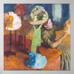 Edgar Degas - The Millinery Shop Poster