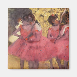 Edgar Degas The Pink Dancers Magnet