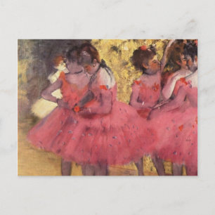 Edgar Degas The Pink Dancers Postkarte