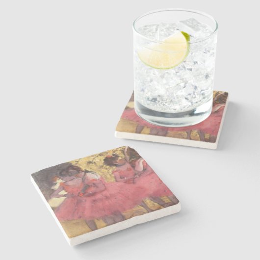 Edgar Degas The Pink Dancers Untersetzer (Seitenansicht)