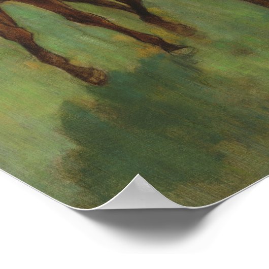 Edgar Degas The Riders Poster (Ecke)