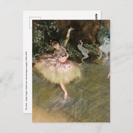 Edgar Degas - The Star 1878 Postkarte (Vorne/Hinten)