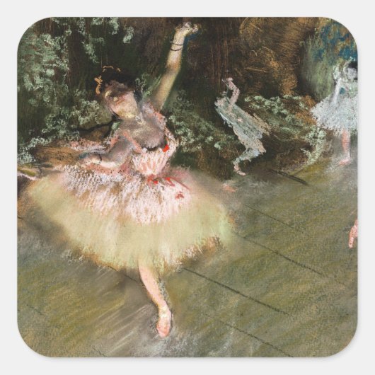 Edgar Degas - The Star 1878 Quadratischer Aufkleber (Vorderseite)