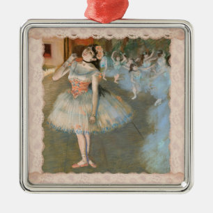 Edgar Degas The Star Dancer mit Blush Lace Trim Ornament Aus Metall