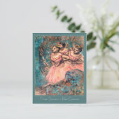 Edgar Degas Three Dancers in Red Costume CC0389 Postkarte (Stehend Vorderseite)