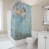 Edgar Degas Two Dancers, pastellblau Duschvorhang (Beispiel)