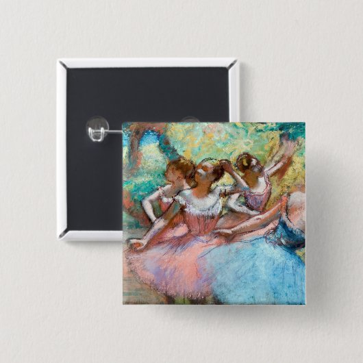 Edgar Degas - Vier Ballerinas auf Bühne Button (Vorne & Hinten)
