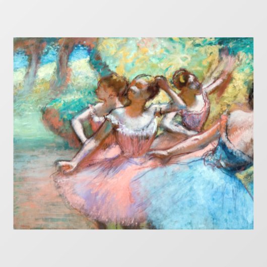Edgar Degas - Vier Ballerinas auf Bühne Fensteraufkleber (Blatt)