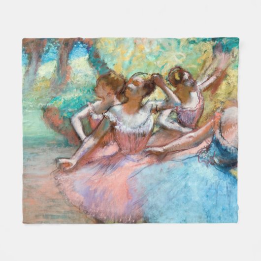 Edgar Degas - Vier Ballerinas auf Bühne Fleecedecke (Vorderseite (Horizontal))
