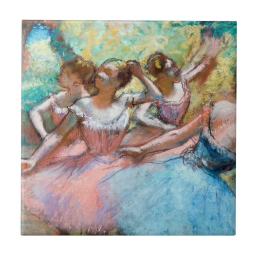 Edgar Degas - Vier Ballerinas auf Bühne Fliese (Vorderseite)