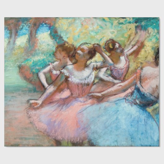 Edgar Degas - Vier Ballerinas auf Bühne Geschenkpapier (Flach)