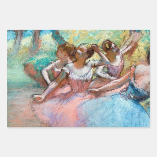Edgar Degas - Vier Ballerinas auf Bühne Geschenkpapier Set (Vorderseite)