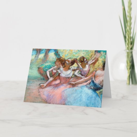 Edgar Degas - Vier Ballerinas auf Bühne Karte (Vorderseite)