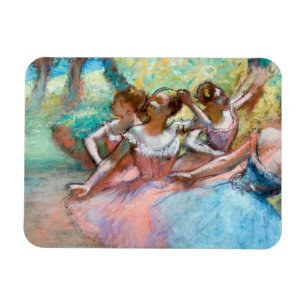 Edgar Degas - Vier Ballerinas auf Bühne Magnet