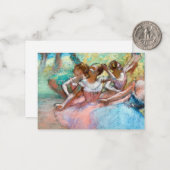 Edgar Degas - Vier Ballerinas auf Bühne Mitteilungskarte (Vorderseite/Rückseite Beispiel)