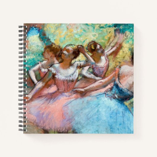 Edgar Degas - Vier Ballerinas auf Bühne Notizblock (Vorderseite)