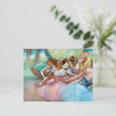 Edgar Degas - Vier Ballerinas auf Bühne Postkarte (Stehend Vorderseite)