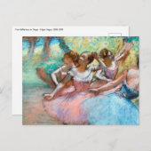 Edgar Degas - Vier Ballerinas auf Bühne Postkarte (Vorne/Hinten)