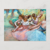 Edgar Degas - Vier Ballerinas auf Bühne Postkarte (Vorderseite)
